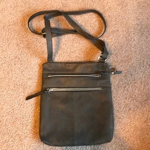 Gray crossbody purse
